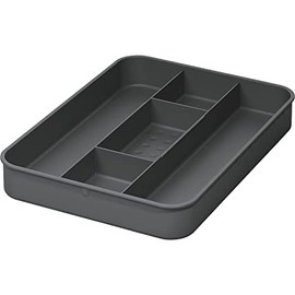 NINKA Eins2top 5002.11 41514 Organic Bowl with 5 Divisions Cover with Filter for 12 / 17 / 26 / 32 Litres Dark Grey / Silver 5 Divisions