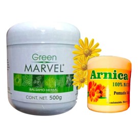 Pomada Árnica Aceites Naturales 125g +gel Green 500g Dolores Arnica/mentol