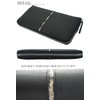 Bliss Leather, Genuine Python, Long Wallet, Snakeskin Cowhide Leather, Round
