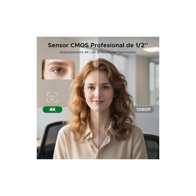 UGREEN Webcam 4K Streaming AI para PC Enfoque Automático PDAF,HD