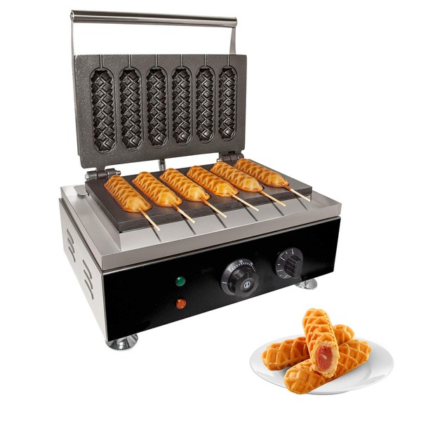 GorillaRock Corndog Waffle Maker | Nonstick Coating | 110V |