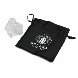 Solara Crystal | Raw Healing Crystals – Natural Amethyst, Quartz, Citrine & More | Chakra Balancing, Meditation, Energy Cleansing, Spiritual Decor, Gift Bag Included (Clear Quartz)