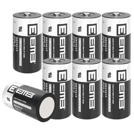 EEMB 8Pack ER34615 D Cell Batteries 3.6V Lithium Battery 19Ah Li-SOCL₂ Non-Rechargeable Battery LS-33600 SB-D02 XL-205F for CNC Machine Tool, Injection Molding Machine,Printing Machine,Meter,Clock