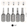 HARFINGTON 5pcs Magnetic Triangle Screwdriver Bit TA18-TA30 1/4" Hex Shank