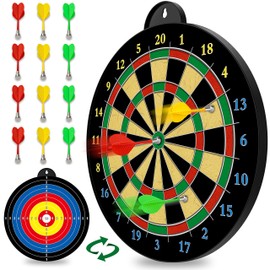 Magnetic Dart Board - 12pcs Magnetic Darts - Excellent Indoor Game and Party Games - Gifts for 5 6 7 8 9 10 11 12 Year Old Boy Kids