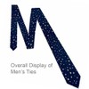 Yakuna Navy Blue Stars Men's Tie Gold Stars Shine Classic