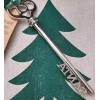 unbranded Santa Key Silver Scroll Comes w/Fabric Keepsake Gift Bag