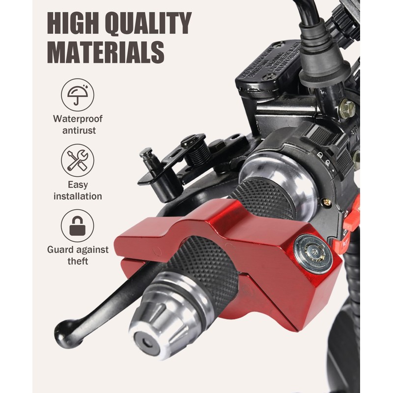 RACOONA Motorcycle Lock,Motorcycle Accessories Car Accessories Motorcycle Locks Anti Theft,Heavy