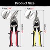 Aviation Tin Snips Set, Straight Heavy Duty Left and Right