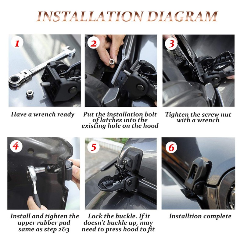 KMFCDAE JL OEM Hood Latches Original Hood Lock Catch Latch