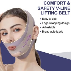 GGUFAY Beauty Face Shaping Schlafmaske, mit V-förmigem Gesicht V-Linien-Design, geeignet für alle Gesichtsformen, hilft bei der Nachtformung und schafft exquisite Gesichtskonturen