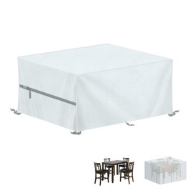 LAMUNI Cover Garden Furniture 120 x 80 x 75 cm Waterproof Protective Cover Garden Furniture Cover 420D Oxford Fabric Covers for Garden Furniture Tarpaulin for Garden Table Seating Group Balcony