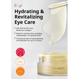 SNP Shining Nature Purity [K Beauty Snp] 24K Gold Perfection Eye Patch | Nourishing Under Eye Patches for Wrinkles and Dark Spots | Under Masks for Puffy Eyes and Dark Circles | Korean Collagen Skincare | 60 Patches