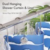 AmazerBath Shower Curtain Hooks, Nickel Shower Curtain Hooks Rust Proof,
