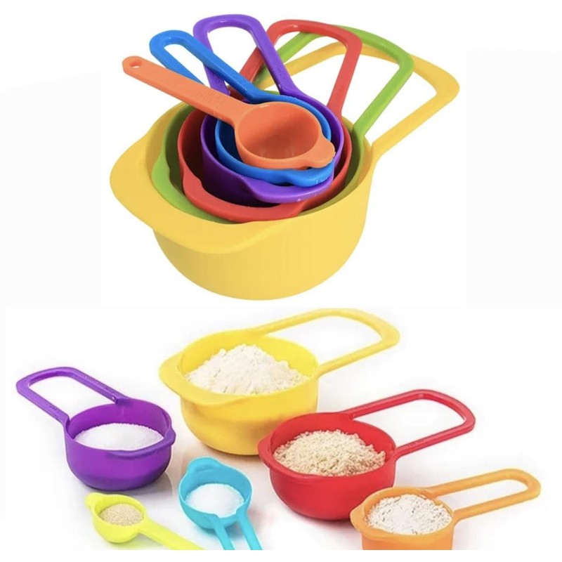 Juego de 6 Cucharas Medidoras para Cocina, Repostería, Medidas Grabadas