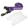 Customcard ltd® Student Printed Neck Lanyard Purple & Opaque Open
