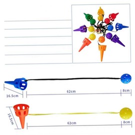 WHAMVOX 5Pcs Educational Throw Chuck Ball Lightweight Portable Scoop Ball Interactive Sensory Integration Therapy Tool for Outdoor Indoor Play Mixed Color