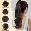 24 Inch Clip In Ponytail for Women Synthetic, Long Curly