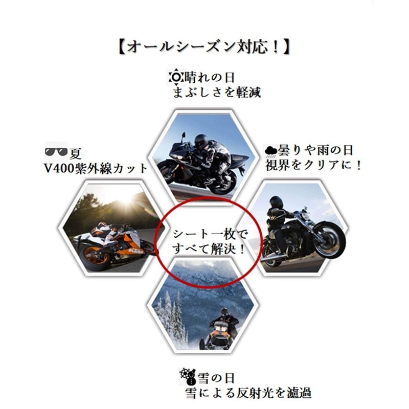 Anti-Fog Sheet Helmet 【Adjustable】 with Polarized Function Bike Pinlock Sheet