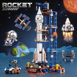 Model Rocket Building Kits for Kids 6-14, Space Ship Rocket Building Toys, 1065 Pcs Spaceship Space Shuttle Collectible Display Model Building Sets Best Gifts for Boys Girls