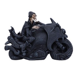 Nemesis Now Rebel Rider Skeleton Biker Figure, Black, 19 cm