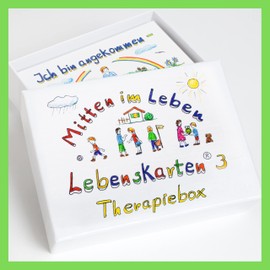 Lebenskarten Barbara Völkner 3 Inch Therapy Box (88 Cards, Coated, A7 Format: 7.5 x 10.5 cm) | Therapy Cards - Designed for Frequent Use in Psychotherapy, Counseling and Coaching