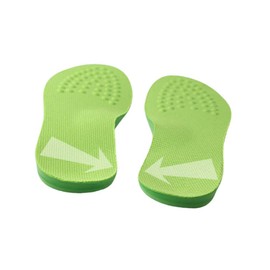 Healeved 1 Pair of Supination Insoles Heel Wedge Inserts Bow Legs Correcting Insoles Pu Strephexopodia Corrector Leg Correction Pads Foot Care Cushion Knock Knee Size S 35-37 Green