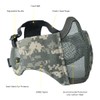 Yzpacc Airsoft Half Face Mask and Patch Hat Set Steel