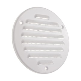 Vent Systems - 4" Inch (Opening Dimensions) Pack of 2 White Metal Round Soffit Air Vent Grille Cover - Built-in Insect Screen - HVAC for Home Improvement 5" Inch (Outer Dimensions)