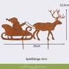 Storm's Gartenzaubereien Garden Stake Santa Sleigh with Reindeer in Rust