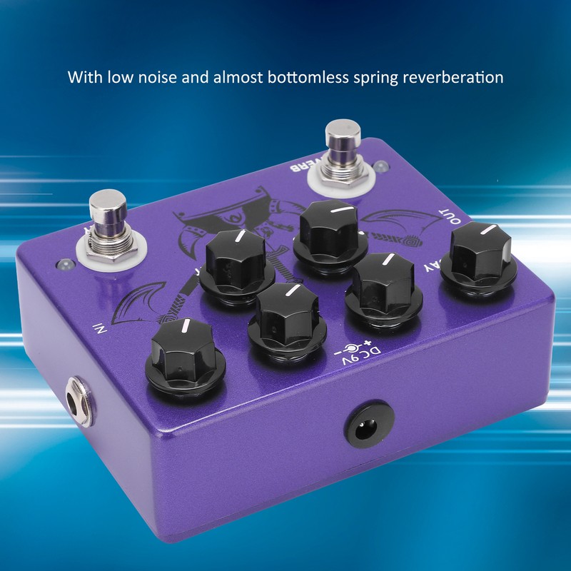 Guitar Effect Pedal Reverb Digital Delay 2 in 1 True