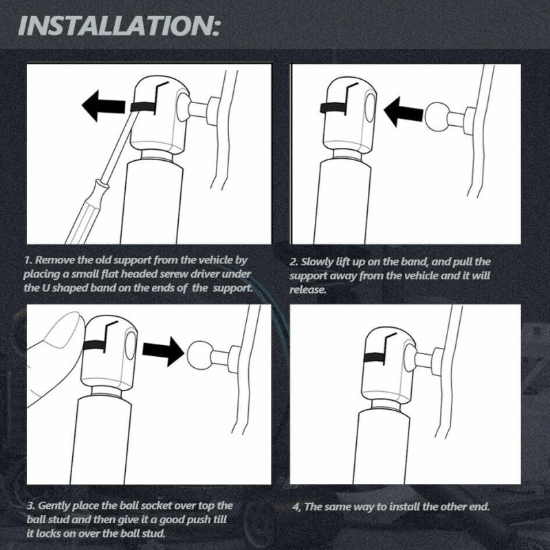 Unbranded 1x 4419 Universal Gas Spring Lift Support Shock Strut