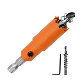 FOYWOTI 21mm/13/16 Inch Hole Saw HSS with Arbor Bi-Metal Hole Saw Cutter for Wood Corn Hole Boards Plastic Drywall (13/16"(21mm))