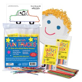 Wikki Stix - Arts & Crafts Wikki Stix Party Favor Pak - Perfect Favor for All Party Types, Made in USA, Pack of 15, No Mess Classroom Handout