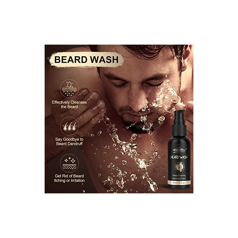 POP MODERN.C Beard Growth Kit Beard Grooming Kit 6pcs Beard