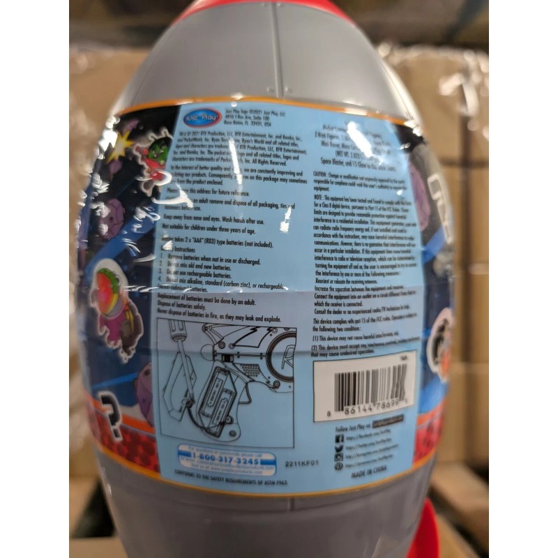 Ryan's World Galaxy Explorers Rocketship Blaster 12+ Surprises Playset 31