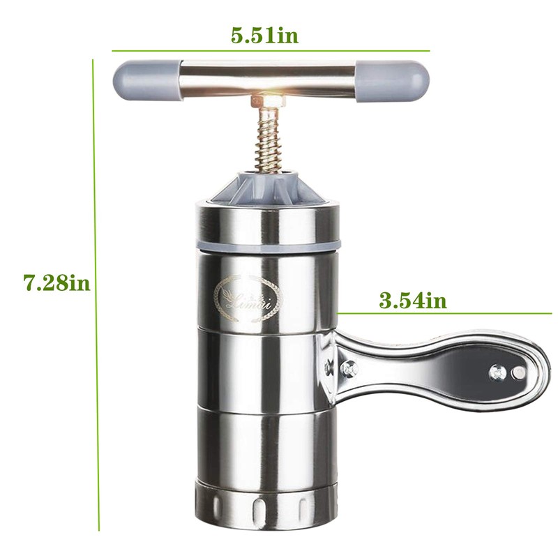 Stainless Steel Manual Noodles Maker, Portable Pasta Maker Noodle Making