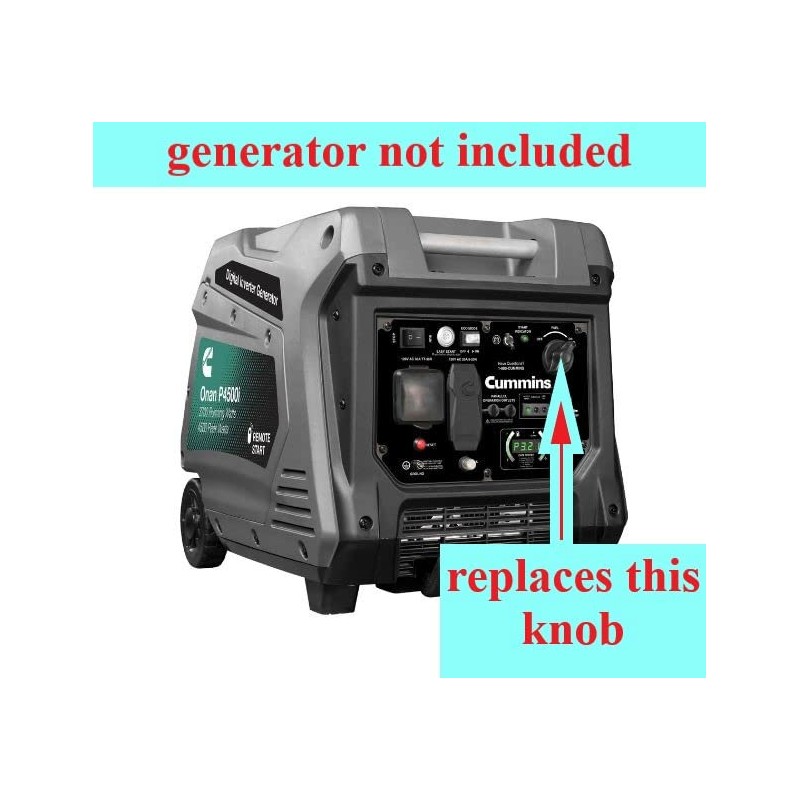 Compatible replacement knob for Cummins Onan P4500i inverter generator for