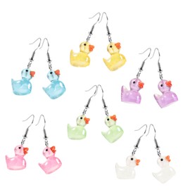 FOMIYES 6 Pairs Glow Dark Dangle Earrings for Women Cute Cartoon Hook Earrings in Night Light Colors for Teens Lightweight Ear Jewelry for Parties Birthdays and Special Occasions