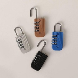 Sturdy 4-Digit Dial Combination Padlock for School Lockers, Gyms, Travel Bags Gray 2ea