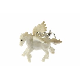 Miniblings Pegasus Charm Bracelet Winged Horse – Handmade Fashion Jewellery – Silver Plated Pendant Charm Bracelet – Pendant for Bracelet, Metal Rubber Metal Cotton