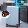 IRAINSUN (8 Pack) Silicone Luggage Wheel Covers for 8-Spinner Wheel