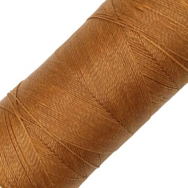 LINHASITA Waxed Thread Spool, 100g/360 Metres, 0.5mm Thick, Polyester Macrame Yarn, 30 Colours, Light Brown