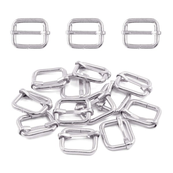 Swpeet 60Pcs 3/4 Inch - 20mm Sliver Metal Rings Metal