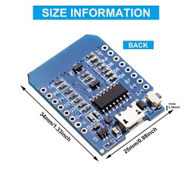 PMELCXD 4 Pieces Development Board NodeMcu Mini Wireless D1 Module for ESP8266 ESP-12F 4M Bytes WLAN WiFi Internet Development Board Compatible with Arduino