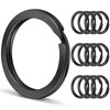 20 Pcs Keyrings 25 mm, Caianwin Flat Black Split Rings