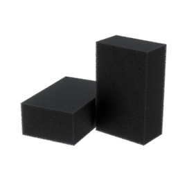 Pawfly 2 Pack Aquarium Sponge Filter Floss Roll Hydroponics Black Foam Floss for Water Filtration, Aquarium Filter Media Pad for Fish Tank Filters, 7.4" L x 4.7" W
