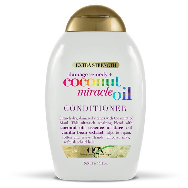OGX Extra Strength Damage Remedy + Coconut Miracle Oil Conditioner, 13 Ounce