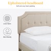 VECELO Queen Upholstered Platform Bed Frame with Adjustable Button Stitched
