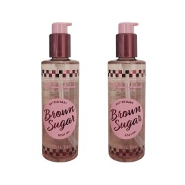 Victoria's Secret SET OF 2 NEW Victoria's Secret Pink Butter Baby Brown Sugar Body Oil, 8 Oz